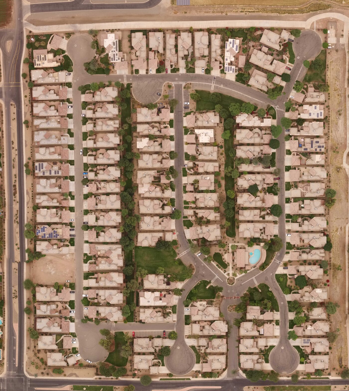 Aerial view of La Quinta at Barkley Ranch Estates community in Yuma, Arizona